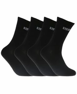 Steve Madden Women's Crew Socks Set, 4 Pairs