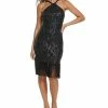 Vince Camuto Women's Sequin Halter-Neck Sheath Dress -Adrianna Papell Sales Shop 22849651 fpx