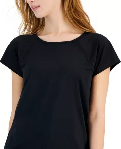ID Ideology Women's Textured Short Sleeve T-Shirt, Created For Macy's -Adrianna Papell Sales Shop 22851264 fpx