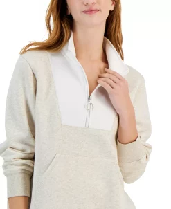 ID Ideology Women's Relaxed Colorblocked Zip Sweatshirt Pullover, Created For Macy's -Adrianna Papell Sales Shop 22851285 fpx