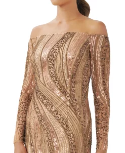 Adrianna Papell Women's Beaded Off-The-Shoulder Gown -Adrianna Papell Sales Shop 22864826 fpx