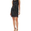 Adrianna Papell Women's Embellished Fringe-Hem Dress