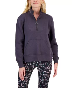 ID Ideology Women's Relaxed Colorblocked Zip Sweatshirt Pullover, Created For Macy's -Adrianna Papell Sales Shop 22876791 fpx