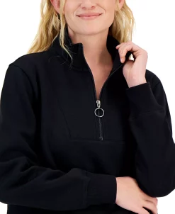 ID Ideology Women's Relaxed Colorblocked Zip Sweatshirt Pullover, Created For Macy's -Adrianna Papell Sales Shop 22876801 fpx