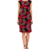 Connected Women's Printed Ruched Sheath Dress -Adrianna Papell Sales Shop 22877471 fpx