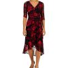 Connected Women's Floral-Print High-Low Dress -Adrianna Papell Sales Shop 22877767 fpx