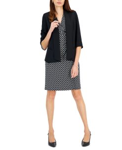 Kasper Women's Shawl-Collar Blazer & Faux-Wrap Dress