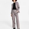 Bar III Women's Tie-Neck Top, Plaid Blazer & Pants, Created For Macy's