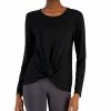 ID Ideology Women's Long-Sleeve Twist-Front Top, Created For Macys -Adrianna Papell Sales Shop 22923001 fpx