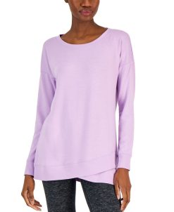 ID Ideology Women's French Terry Tulip-Hem Sweatshirt, Created For Macy's