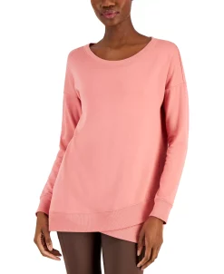 ID Ideology Women's French Terry Tulip-Hem Sweatshirt, Created For Macy's -Adrianna Papell Sales Shop 22923039 fpx