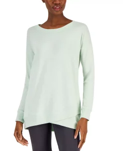 ID Ideology Women's French Terry Tulip-Hem Sweatshirt, Created For Macy's -Adrianna Papell Sales Shop 22923040 fpx
