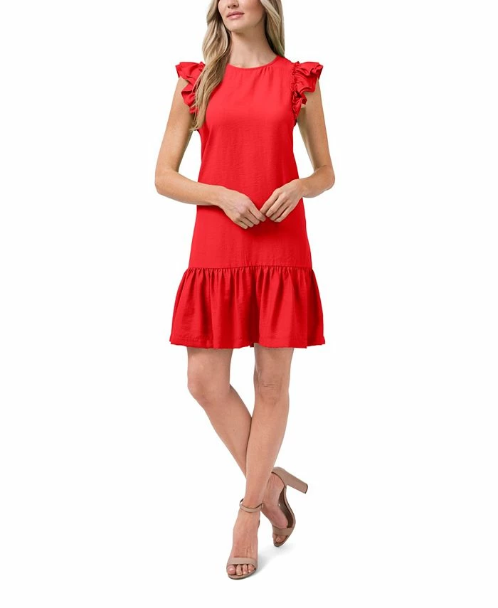 CeCe Ruffled Flutter-Sleeve Dress 3 CeCe Ruffled Flutter-Sleeve Dress