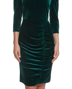 Vince Camuto Women's Velvet Ruched Bodycon Dress -Adrianna Papell Sales Shop 22966693 fpx