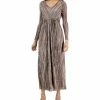 Anne Klein Women's V-Neck Maxi Pleated Long-Sleeve Dress 2 Anne Klein Women's V-Neck Maxi Pleated Long-Sleeve Dress -Adrianna Papell Sales Shop 22979781 fpx