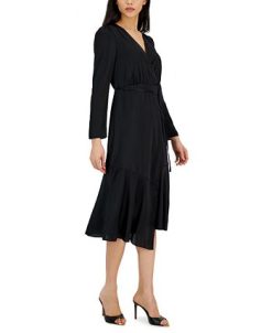 INC International Concepts Women's V-Neck Faux-Wrap Dress, Created For Macy's -Adrianna Papell Sales Shop 22980340 fpx