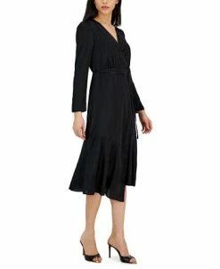 INC International Concepts Women's V-Neck Faux-Wrap Dress, Created For Macy's -Adrianna Papell Sales Shop 22980340 fpx