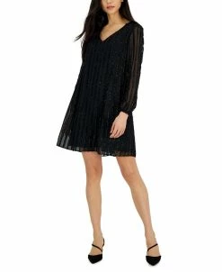 INC International Concepts Women's Long-Sleeve Shift Dress, Created For Macy's