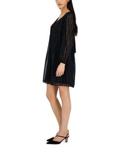 INC International Concepts Women's Long-Sleeve Shift Dress, Created For Macy's -Adrianna Papell Sales Shop 22980399 fpx