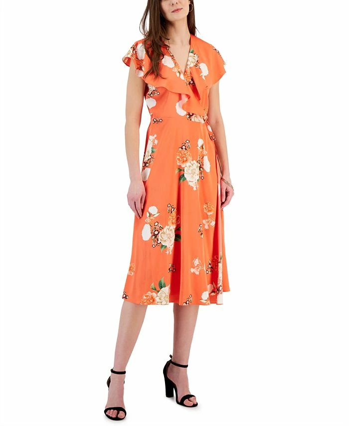 INC International Concepts Women's Side-Tie Wrap Dress, Created For Macy's 3 INC International Concepts Women's Side-Tie Wrap Dress, Created For Macy's