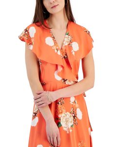 INC International Concepts Women's Side-Tie Wrap Dress, Created For Macy's -Adrianna Papell Sales Shop 22981641 fpx