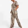 INC International Concepts Women's Animal-Print Flutter-Sleeve Jumpsuit, Created For Macy's -Adrianna Papell Sales Shop 22981676 fpx