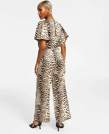 INC International Concepts Women's Animal-Print Flutter-Sleeve Jumpsuit, Created For Macy's 4 INC International Concepts Women's Animal-Print Flutter-Sleeve Jumpsuit, Created For Macy's - Image 2