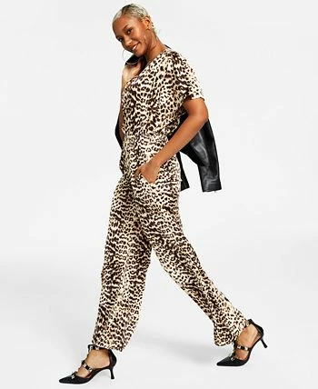 INC International Concepts Women's Animal-Print Flutter-Sleeve Jumpsuit, Created For Macy's 5 INC International Concepts Women's Animal-Print Flutter-Sleeve Jumpsuit, Created For Macy's - Image 3
