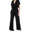 INC International Concepts Women's V-Neck Flutter-Sleeve Jumpsuit, Created For Macy's