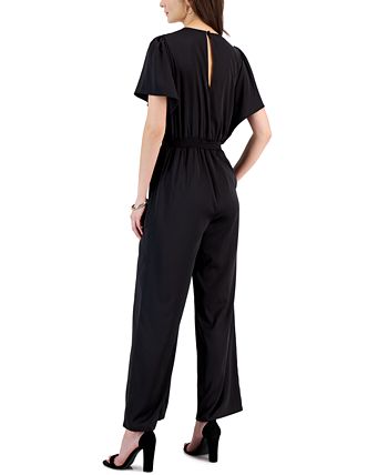 Women's V-Neck Flutter-Sleeve Jumpsuit, Created For Macy's INC International Concepts Women's V-Neck Flutter-Sleeve Jumpsuit, Created For Macy's -Adrianna Papell Sales Shop