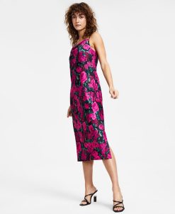 Bar III Women's Printed Sleeveless Midi Slip Dress, Created For Macy's