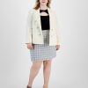 Bar III Plus Size Faux Double Breasted Blazer, Twist-Neck Sweater & Tweed Skirt, Created For Macy's -Adrianna Papell Sales Shop 23021798 fpx