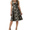 Adrianna Papell Women's Keyhole Metallic Jacquard Dress -Adrianna Papell Sales Shop 23021993 fpx