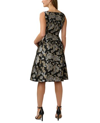 Women's Keyhole Metallic Jacquard Dress Adrianna Papell Women's Keyhole Metallic Jacquard Dress -Adrianna Papell Sales Shop