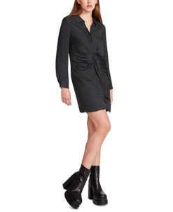 Steve Madden Women's Curious Leopard-Print Twist-Front Dress 4 Steve Madden Women's Curious Leopard-Print Twist-Front Dress -Adrianna Papell Sales Shop 23022033 fpx