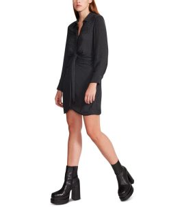 Steve Madden Women's Curious Leopard-Print Twist-Front Dress 5 Steve Madden Women's Curious Leopard-Print Twist-Front Dress -Adrianna Papell Sales Shop 23022034 fpx