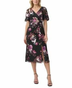Adrianna Papell Women's Floral-Print Midi Dress