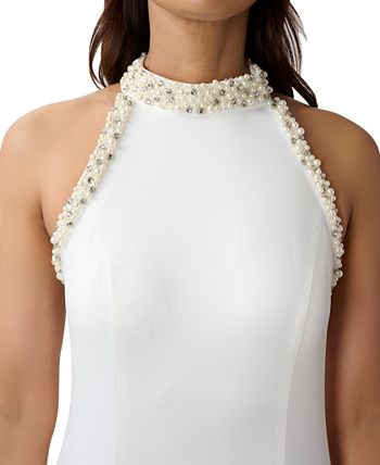 Women's Embellished Mock-Neck Fit & Flare Dress Adrianna Papell Women's Embellished Mock-Neck Fit & Flare Dress -Adrianna Papell Sales Shop