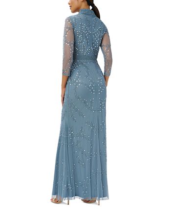 Women's Beaded 3/4-Sleeve Gown Adrianna Papell Women's Beaded 3/4-Sleeve Gown -Adrianna Papell Sales Shop