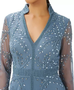 Adrianna Papell Women's Beaded 3/4-Sleeve Gown 8 Adrianna Papell Women's Beaded 3/4-Sleeve Gown -Adrianna Papell Sales Shop 23033926 fpx