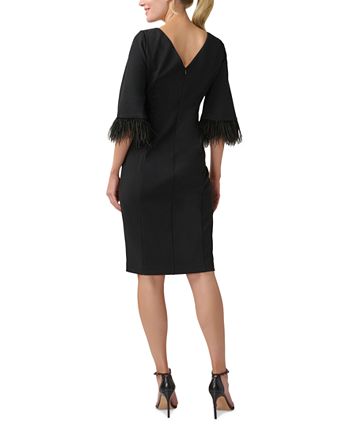 Women's Feather-Trim Sheath Dress Adrianna Papell Women's Feather-Trim Sheath Dress -Adrianna Papell Sales Shop