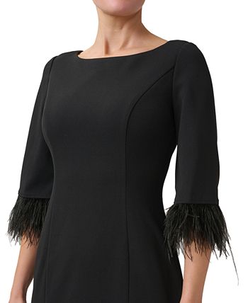 Women's Feather-Trim Sheath Dress Adrianna Papell Women's Feather-Trim Sheath Dress -Adrianna Papell Sales Shop