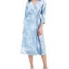 Alfani Women's Printed 3/4-Sleeve Midi Satin Wrap Dress, Created For Macy's -Adrianna Papell Sales Shop 23087630 fpx