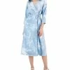 Alfani Women's Printed 3/4-Sleeve Midi Satin Wrap Dress, Created For Macy's -Adrianna Papell Sales Shop 23087630 fpx