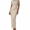 Papell Studio Women's Round-Neck Beaded Short-Sleeve Gown -Adrianna Papell Sales Shop 23088305 fpx