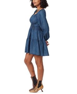 Sam Edelman Women's Lora Cotton Smocked Bustier Pullover Dress -Adrianna Papell Sales Shop 23101077 fpx