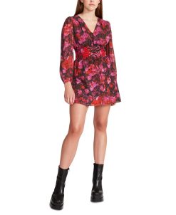 Steve Madden Diana Floral Chiffon Mini Dress 6 Steve Madden Diana Floral Chiffon Mini Dress -Adrianna Papell Sales Shop 23101544 fpx