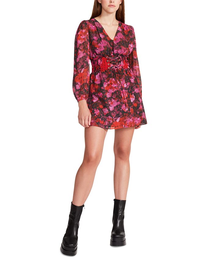 Diana Floral Chiffon Mini Dress Steve Madden Diana Floral Chiffon Mini Dress -Adrianna Papell Sales Shop
