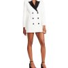 Steve Madden Lana Contrast Collar Tuxedo Dress