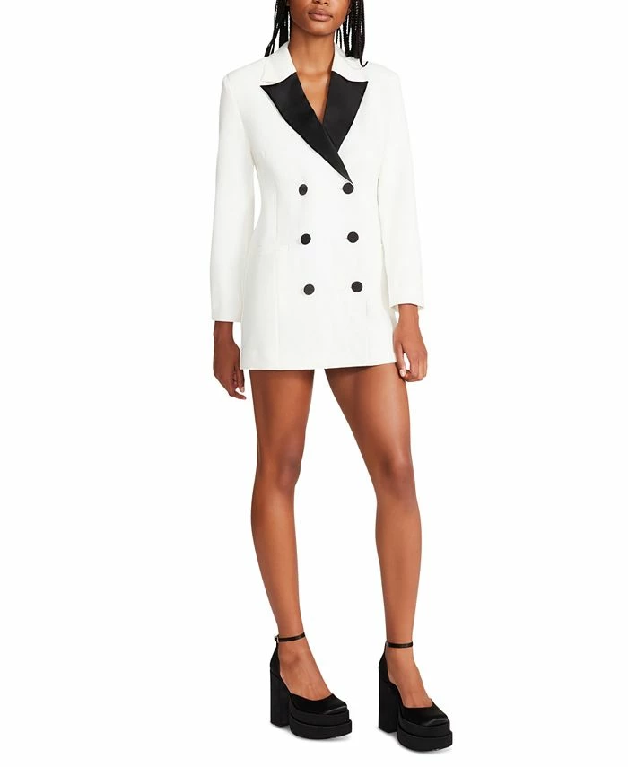 Steve Madden Lana Contrast Collar Tuxedo Dress 3 Steve Madden Lana Contrast Collar Tuxedo Dress